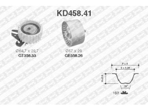 SNR KD458.41 paskirstymo diržo komplektas 
 Techninės priežiūros dalys -> Papildomas remontas
0060652477, 0060671573, 55192240