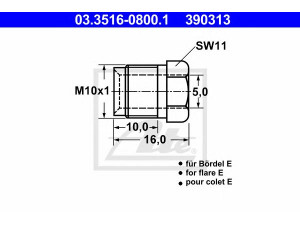 ATE 03.3516-0800.1 sujungimo varžtas