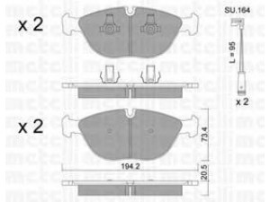 METELLI 22-0828-6K stabdžių trinkelių rinkinys, diskinis stabdys 
 Techninės priežiūros dalys -> Papildomas remontas