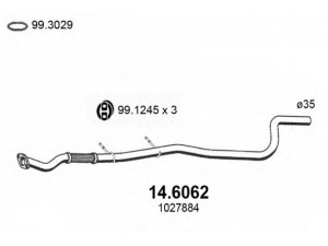ASSO 14.6062 vidurinis duslintuvas 
 Išmetimo sistema -> Duslintuvas
1012792, 1027884, 1058222, 1061245