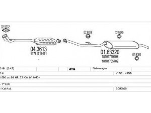 MTS C050026000726 išmetimo sistema 
 Išmetimo sistema -> Išmetimo sistema, visa