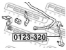 FEBEST 0123-320 šarnyro stabilizatorius 
 Ašies montavimas/vairavimo mechanizmas/ratai -> Stabilizatorius/fiksatoriai -> Savaime išsilyginanti atrama
48830-32040