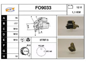 SNRA FO9033 starteris 
 Elektros įranga -> Starterio sistema -> Starteris
2S6U11000CB, 2S6U11000CC, 96FB11000KB