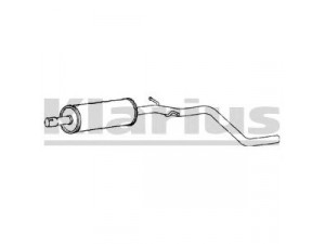 KLARIUS SK71L vidurinis duslintuvas 
 Išmetimo sistema -> Duslintuvas
1K0253209P, 1K0253209P