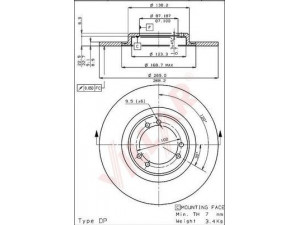 VILLAR 628.1383 stabdžių diskas 
 Stabdžių sistema -> Diskinis stabdys -> Stabdžių diskas
95535891, GX2532901A