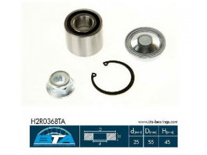 BTA H2R036BTA rato guolio komplektas 
 Ašies montavimas/vairavimo mechanizmas/ratai -> Rato stebulė/montavimas -> Rato guolis
77 01 208 058