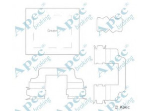 APEC braking KIT1162 priedų komplektas, stabdžių trinkelė 
 Stabdžių sistema -> Būgninis stabdys -> Dalys/priedai