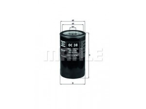 KNECHT OC 38 alyvos filtras
440054600, 7984716, 7701028406