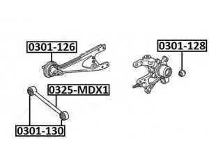 ASVA 0325-MDX1 vikšro valdymo svirtis 
 Ašies montavimas/vairavimo mechanizmas/ratai -> Valdymo svirtis/pasukamosios svirties sujungimas -> Vairo trauklės (valdymo svirtis, išilginis balansyras, diago
52345-S0X-A01