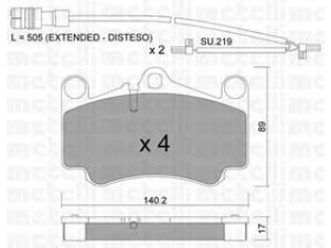 METELLI 22-0893-0K stabdžių trinkelių rinkinys, diskinis stabdys 
 Techninės priežiūros dalys -> Papildomas remontas