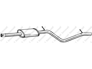 BOSAL 284-395 vidurinis duslintuvas 
 Išmetimo sistema -> Duslintuvas
20.01.020.56R, 60.01.549.412, 200102056R