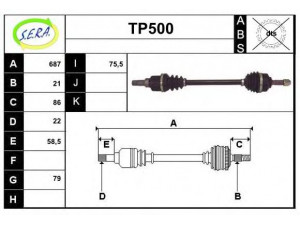 SERA TP500 kardaninis velenas 
 Ratų pavara -> Kardaninis velenas
3272KW, 3272KX