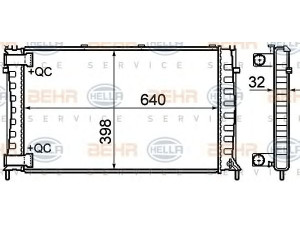 HELLA 8MK 376 732-781 radiatorius, variklio aušinimas
96.273.282