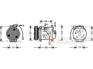 VAN WEZEL 2700K016 kompresorius, oro kondicionierius 
 Oro kondicionavimas -> Kompresorius/dalys
N13A-1AH-4MG