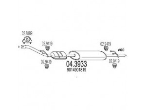 MTS 04.3933 katalizatoriaus keitiklis 
 Išmetimo sistema -> Katalizatoriaus keitiklis
9014901819