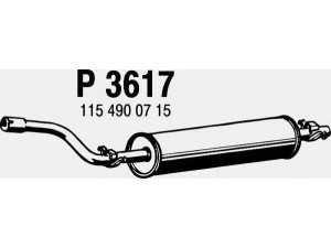 FENNO P3617 galinis duslintuvas 
 Išmetimo sistema -> Duslintuvas
1144900515, 1144902921, 1154900615