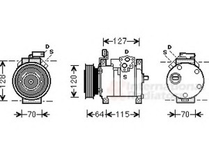 VAN WEZEL 0700K115 kompresorius, oro kondicionierius 
 Oro kondicionavimas -> Kompresorius/dalys
5080494AC