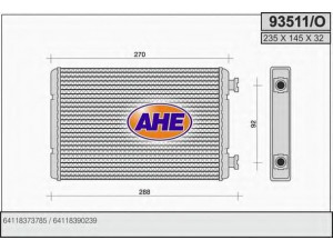 AHE 93511/O šilumokaitis, salono šildymas 
 Šildymas / vėdinimas -> Šilumokaitis
64118390239