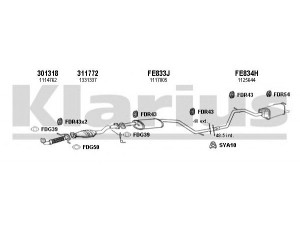 KLARIUS 361861U išmetimo sistema 
 Išmetimo sistema -> Išmetimo sistema, visa