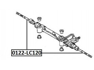 ASVA 0122-LC120 vidinė skersinė vairo trauklė 
 Vairavimas -> Vairo mechanizmo sujungimai
45503-39235, 45503-39265