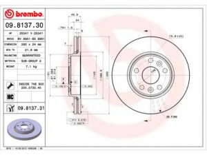 BREMBO 09.8137.31 stabdžių diskas 
 Dviratė transporto priemonės -> Stabdžių sistema -> Stabdžių diskai / priedai
7701208848