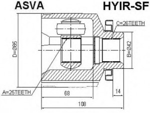 ASVA HYIR-SF jungčių komplektas, kardaninis velenas 
 Ratų pavara -> Sujungimai/komplektas
49605-26D50, 49605-26D50