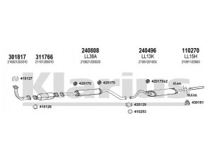 KLARIUS 490049E išmetimo sistema 
 Išmetimo sistema -> Išmetimo sistema, visa