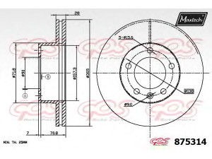 MAXTECH 875314.0000 stabdžių diskas 
 Stabdžių sistema -> Diskinis stabdys -> Stabdžių diskas
40206-00QAD, 44 03 038, 9111038