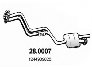 ASSO 28.0007 katalizatoriaus keitiklis 
 Išmetimo sistema -> Katalizatoriaus keitiklis
1244904120, 1244906120, 1244909020