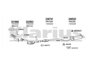KLARIUS 720881E išmetimo sistema 
 Išmetimo sistema -> Išmetimo sistema, visa
