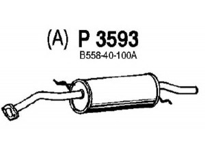 FENNO P3593 galinis duslintuvas 
 Išmetimo sistema -> Duslintuvas
B558-40-100A