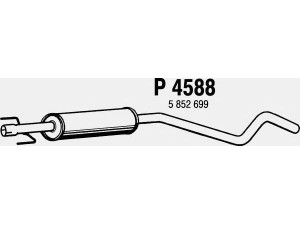 FENNO P4588 vidurinis duslintuvas 
 Išmetimo sistema -> Duslintuvas
5852300, 5852699