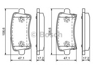 BOSCH 0 986 494 297 stabdžių trinkelių rinkinys, diskinis stabdys 
 Techninės priežiūros dalys -> Papildomas remontas
13237765, 13343450, 13365958, 1604104