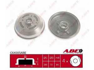 ABE C6X005ABE stabdžių būgnas 
 Stabdžių sistema -> Būgninis stabdys -> Stabdžių būgnas
418 025, 418 051, 90509107