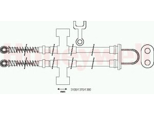 BENDIX 431356B trosas, stovėjimo stabdys 
 Stabdžių sistema -> Valdymo svirtys/trosai
82416097