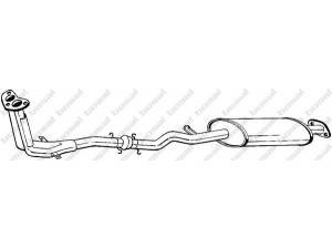 BOSAL 281-099 priekinis duslintuvas 
 Išmetimo sistema -> Duslintuvas
20020-60A10, 20020-60A11, 20020-67A10