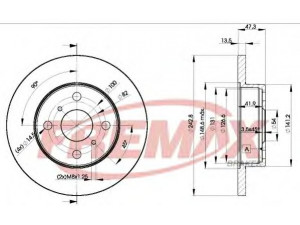 FREMAX BD-1216 stabdžių diskas 
 Stabdžių sistema -> Diskinis stabdys -> Stabdžių diskas
43512-12160, 94840417