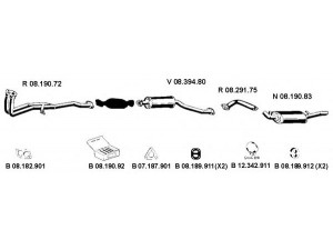 EBERSPÄCHER 082263 išmetimo sistema 
 Išmetimo sistema -> Išmetimo sistema, visa