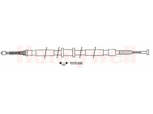 BENDIX 432992B trosas, stovėjimo stabdys 
 Stabdžių sistema -> Valdymo svirtys/trosai
0046431514, 46431514, 46542604