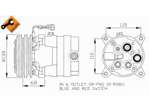 NRF 32058G kompresorius, oro kondicionierius 
 Oro kondicionavimas -> Kompresorius/dalys
1131558, 1135008, 1854022, 1854054