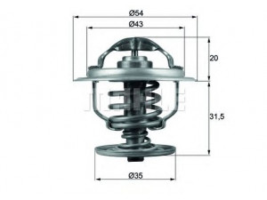 BEHR TX 109 87D termostatas, aušinimo skystis 
 Aušinimo sistema -> Termostatas/tarpiklis -> Thermostat
03G121111 A, 03G121113A