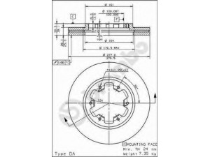 BREMBO 09.5055.10 stabdžių diskas 
 Dviratė transporto priemonės -> Stabdžių sistema -> Stabdžių diskai / priedai
1954433, 1954434, 402060F000, 402060F001