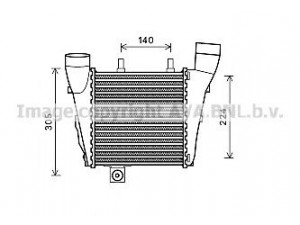 AVA QUALITY COOLING AI4321 tarpinis suslėgto oro aušintuvas, kompresorius 
 Variklis -> Oro tiekimas -> Įkrovos agregatas (turbo/superįkrova) -> Tarpinis suslėgto oro aušintuvas
4H0145806H