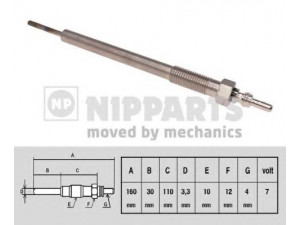 NIPPARTS N5713017 kaitinimo žvakė 
 Kibirkšties / kaitinamasis uždegimas -> Kaitinimo kaištis
SH01-18-601, SH01-18-601A
