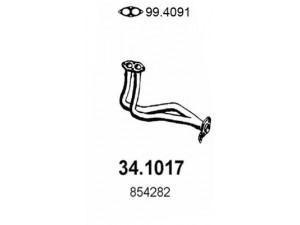 ASSO 34.1017 išleidimo kolektorius 
 Išmetimo sistema -> Išmetimo vamzdžiai
854282, 90136007