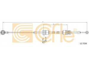COFLE 12.7258 trosas, neautomatinė transmisija 
 Transmisija -> Neautomatinė pavarų dėžė -> Transmisijos valdymas
55199874
