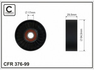 CAFFARO 376-99 kreipiantysis skriemulys, V formos rumbuotas diržas 
 Diržinė pavara -> V formos rumbuotas diržas/komplektas -> Laisvasis/kreipiamasis skriemulys