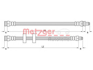 METZGER 4110995 stabdžių žarnelė 
 Stabdžių sistema -> Stabdžių žarnelės
0015337V001000, 0015337V001000000