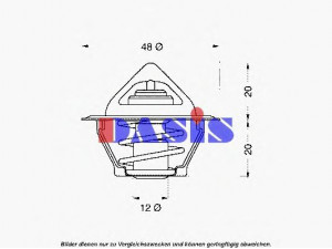 AKS DASIS 750981N termostatas, aušinimo skystis 
 Aušinimo sistema -> Termostatas/tarpiklis -> Thermostat