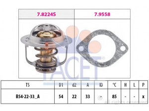 FACET 7.8224 termostatas, aušinimo skystis 
 Aušinimo sistema -> Termostatas/tarpiklis -> Thermostat